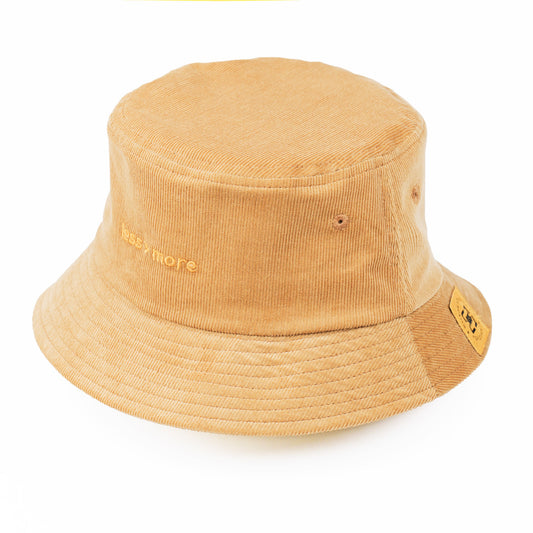 "less > more" Bucket Hat